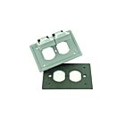 Plaque de couverture pour prise double Leviton 4976-fs gris
