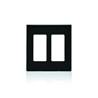Plaque murale 2 dispositifs Leviton 80309-se noir