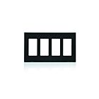Plaque murale 4 dispositifs Leviton 80312-se noir
