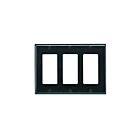 Plaque murale pour 3 dispositifs décorateurs Leviton 80411-e noir