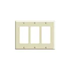 Plaque murale 3 dispositifs Leviton 80411-i ivoire