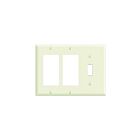 Plaque murale 3 dispositifs Leviton 80431-t amande pâle