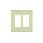Plaque murale 2 dispositifs Leviton 80609-t amande pâle