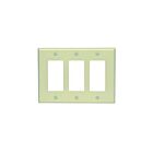 Plaque murale 3 dispositifs Leviton 80611-i ivoire