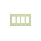 Plaque murale 4 dispositifs Leviton 80612-i ivoire