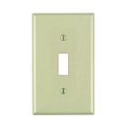 Plaque murale pour interrupteur à bascule Leviton 80701-i ivoire