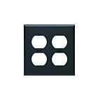 Plaque murale pour prise double Leviton 80716-e noir
