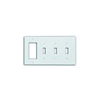 Plaque murale 4 dispositifs Leviton 80732-w blanc