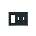 Plaque murale 3 dispositifs Leviton 80745-e noir