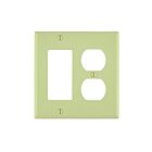 Plaque murale combinée 2 dispositifs Leviton 80746-i ivoire