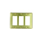 Plaque murale 3 dispositifs Leviton 81411-pb laiton