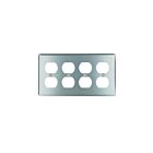 Plaque murale pour prise double Leviton 84041-40 acier inoxydable