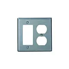 Plaque murale 2 dispositifs Leviton sj826-40 acier inoxydable