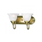 Livex Lighting 1002-01 Belmont 2-Lumières 200W Laiton antique Luminaire de vanité