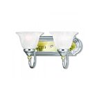Livex Lighting 1002-52 Belmont 2-Lumières 200W Chrome poli et laiton poli Luminaire de vanité