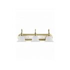 Livex Lighting 1003-25 Belmont 3-Lumières 300W Laiton poli et chrome poli Luminaire de vanité