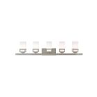 Livex Lighting 10085-91 Harding 5-Lumières 500W Nickel brossé Luminaire de vanité