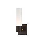 Livex Lighting Aero 10101-07 60W 1-Lumière Bronze avec accents de laiton antique Applique Murale