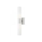 Livex Lighting Aero 10102-03 2-Lumières 120W Blanc avec accents de nickel brossé Luminaire de vanité