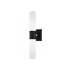 Livex Lighting 10102-04 Aero 2-Lumières 120W Noir avec accent en nickel brossé Luminaire de vanité