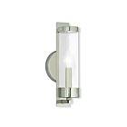 Livex Lighting Castleton 10141-35 60W 1-Lumière Nickel poli Applique Murale