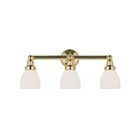 Livex Lighting 1023-02 Classic 3-Lights 300W Laiton poli Luminaire de vanité