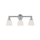 Livex Lighting 1023-91 Classic 3-Lights 300W Nickel brossé Luminaire de vanité
