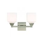 Livex Lighting 10282-91 Aragon 2-Lights 200W Nickel brossé Luminaire de vanité