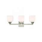Livex Lighting 10283-91 Aragon 3-Lights 300W Nickel brossé Luminaire de vanité