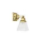 Livex Lighting 1031-02 Mission 1-Light 100W Laiton poli Luminaire de vanité