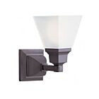Livex Lighting 1031-07 Mission 1-Light 100W Bronze Luminaire de vanité