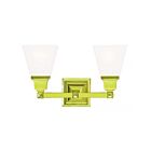 Livex Lighting 1032-02 Mission 2-Lights 200W Laiton poli Luminaire de vanité