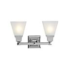 Livex Lighting 1032-05 Mission 2-Lights 200W Chrome poli Luminaire de vanité