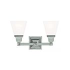 Livex Lighting 1032-35 Mission 2-Lights 200W Nickel poli Luminaire de vanité