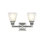 Livex Lighting 1032-91 Mission 2-Lights 200W Nickel brossé Luminaire de vanité
