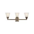 Livex Lighting 1033-01 Mission 3-Lights 300W Laiton antique Luminaire de vanité