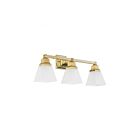 Livex Lighting 1033-02 Mission 3-Lights 300W Laiton poli Luminaire de vanité
