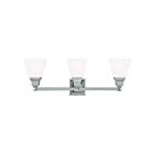 Livex Lighting 1033-35 Mission 3-Lights 300W Nickel poli Luminaire de vanité