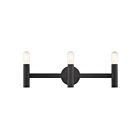 Livex Lighting 10343-04 Copenhagen 3-Lights 180W Noir Luminaire de vanité