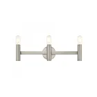 Livex Lighting 10343-91 Copenhagen 3-Lights 180W Nickel brossé Luminaire de vanité