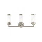 Livex Lighting 10363-91 Hillcrest 3-Lights 300W Nickel brossé Luminaire de vanité
