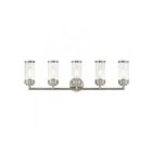 Livex Lighting 10365-91 Hillcrest 5-Lights 500W Nickel brossé Luminaire de vanité