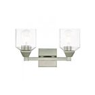 Livex Lighting 10382-91 Aragon 2-Lights 200W Nickel brossé Luminaire de vanité