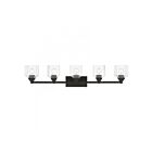 Livex Lighting 10385-04 Aragon 5-Lights 500W Noir Luminaire de vanité