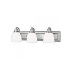 Livex Lighting 10503-91 Springfield 3-Lights 300W Nickel brossé Luminaire de vanité