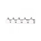 Livex Lighting 10505-91 Springfield 5-Lights 500W Nickel brossé Luminaire de vanité