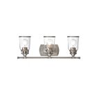 Livex Lighting 10513-91 Lawrenceville 3-Lights 300W Nickel brossé Luminaire de vanité