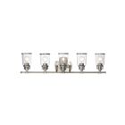 Livex Lighting 10515-91 Lawrenceville 5-Lights 500W Nickel brossé Luminaire de vanité