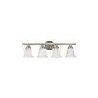Livex Lighting 1064-91 Neptune 4-Lights 400W Nickel brossé Luminaire de vanité