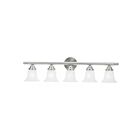 Livex Lighting 1065-91 Neptune 5-Lights 500W Nickel brossé Luminaire de vanité